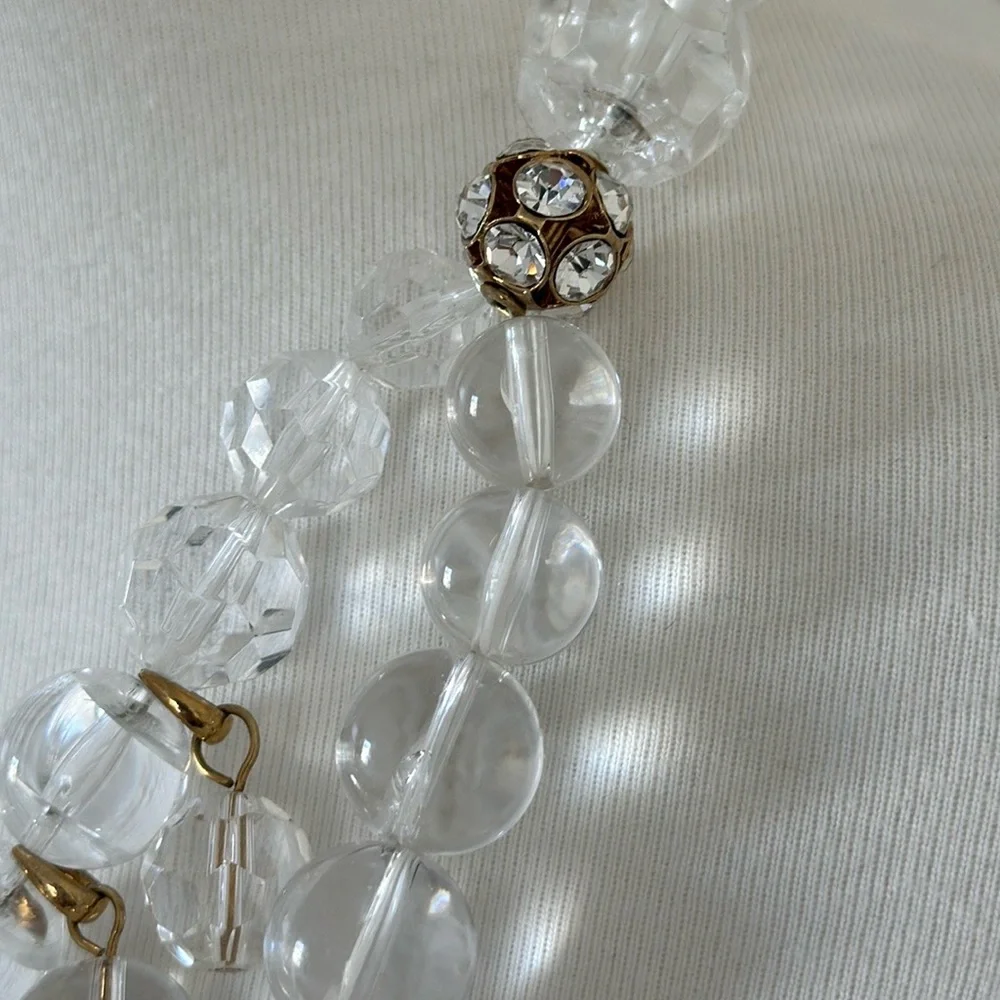 J. Crew Crystal Lucite Bib Statement Necklace